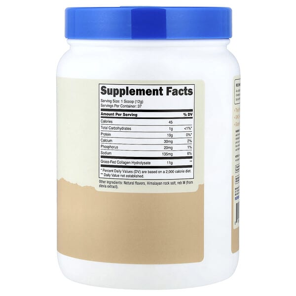 Alternative view of Nutricost, Collagen Peptides, Vanilla, 1 lb (454 g)