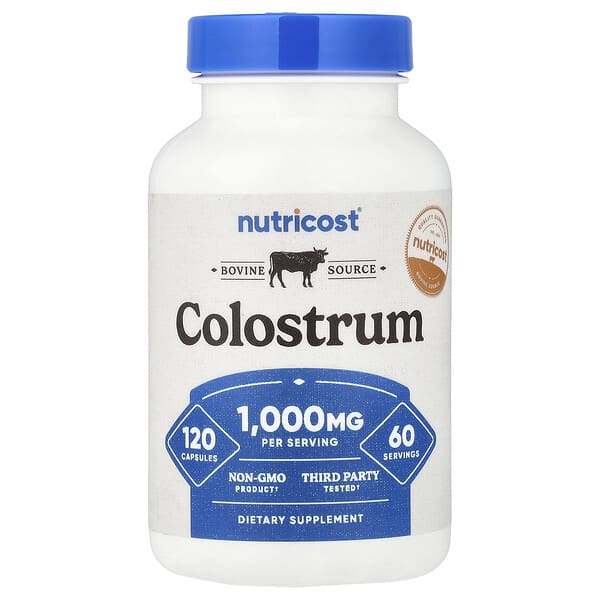 Nutricost, Colostrum, 120 Capsules (500 mg per Capsule)