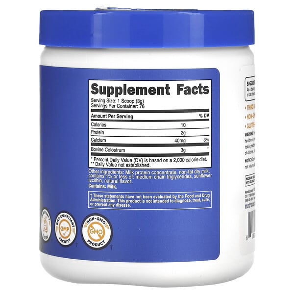 Alternative view of Nutricost, Colostrum, Unflavored, 8 oz (227 g)