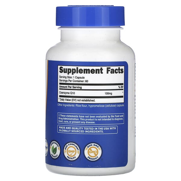 Alternative view of Nutricost, CoQ10, 100 mg, 60 Capsules