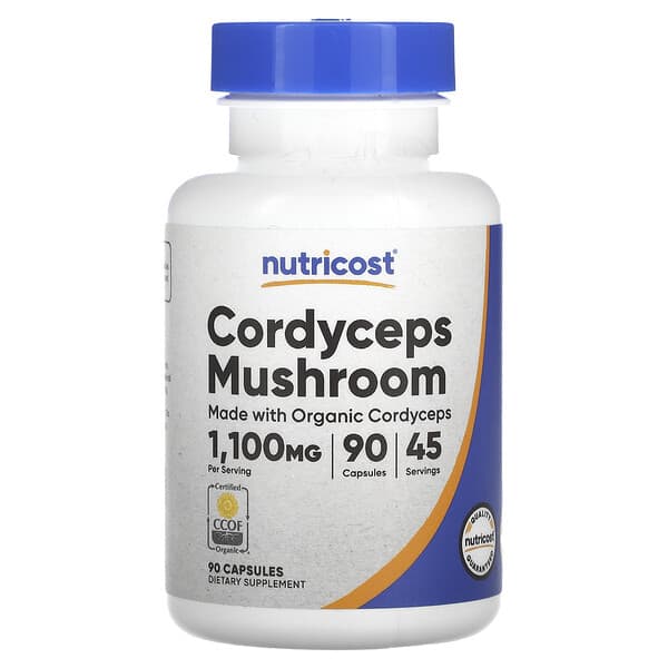 Nutricost, Cordyceps Mushroom, 90 Capsules (550 mg per Capsule)