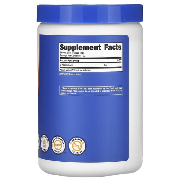 Alternative view of Nutricost, D-Aspartic Acid, Unflavored, 10.6 oz (300 g)