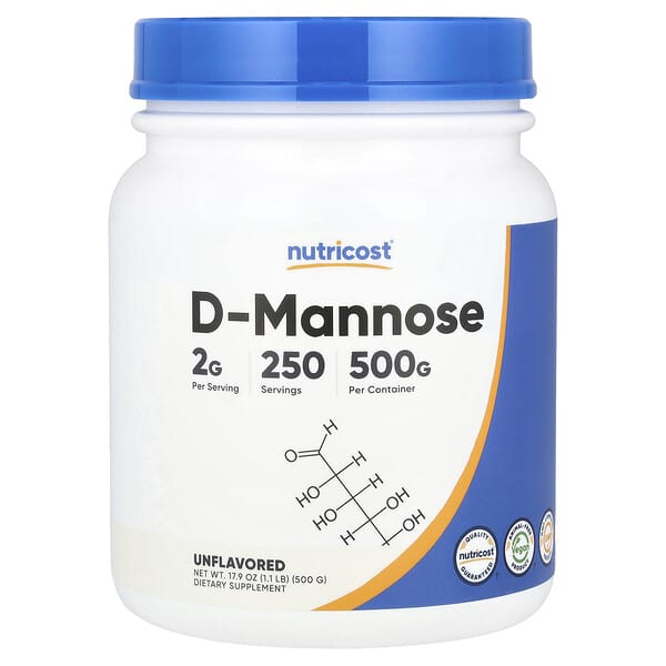 Nutricost, D-Mannose, Unflavored, 17.9 oz (500 g)