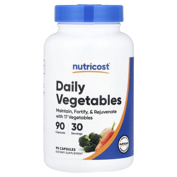 Nutricost, Daily Vegetables, 90 Capsules