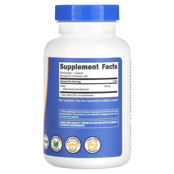 Alternative view of Nutricost, DHEA , 100 mg , 240 Capsules