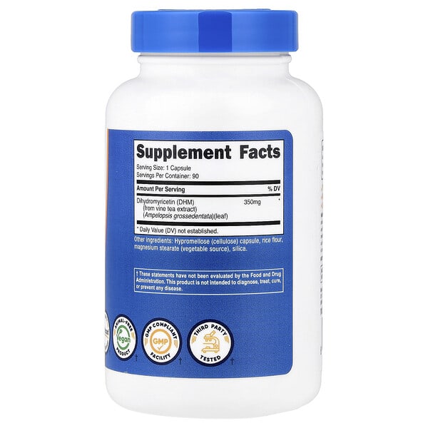Alternative view of Nutricost, DHM, 350 mg, 90 Capsules