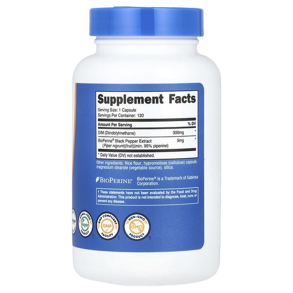 Alternative view of Nutricost, DIM , 300 mg, 120 Capsules