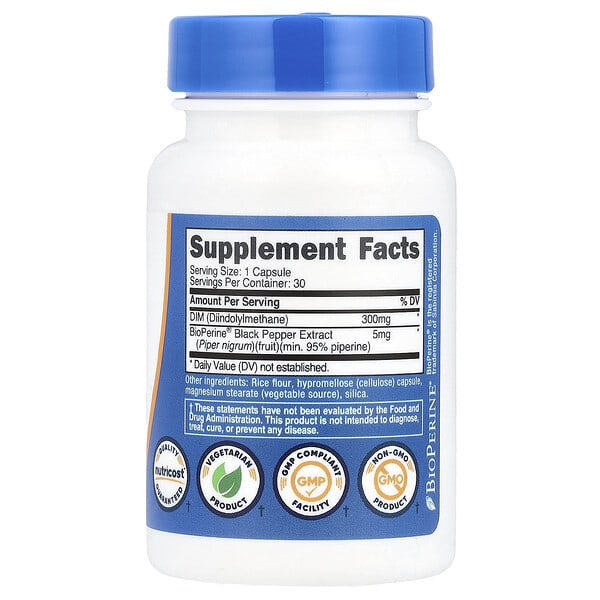 Alternative view of Nutricost, DIM, 300 mg, 30 Capsules