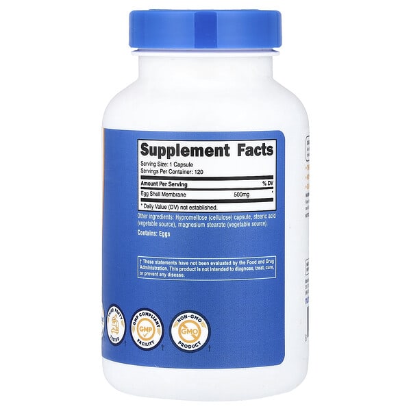 Alternative view of Nutricost, Egg Shell Membrane, 500 mg, 120 Capsules
