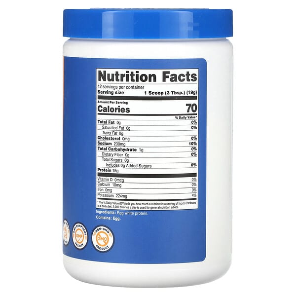 Alternative view of Nutricost, Egg White Protein, Unflavored, 8.1 oz (227 g)