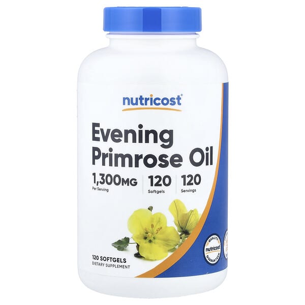 Nutricost, Evening Primrose Oil, 1,300 mg, 120 Softgels