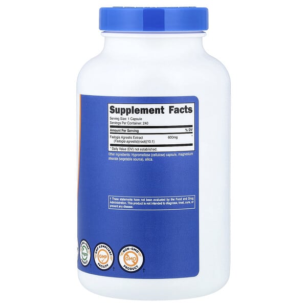 Alternative view of Nutricost, Fadogia Agrestis, 600 mg, 240  Capsules