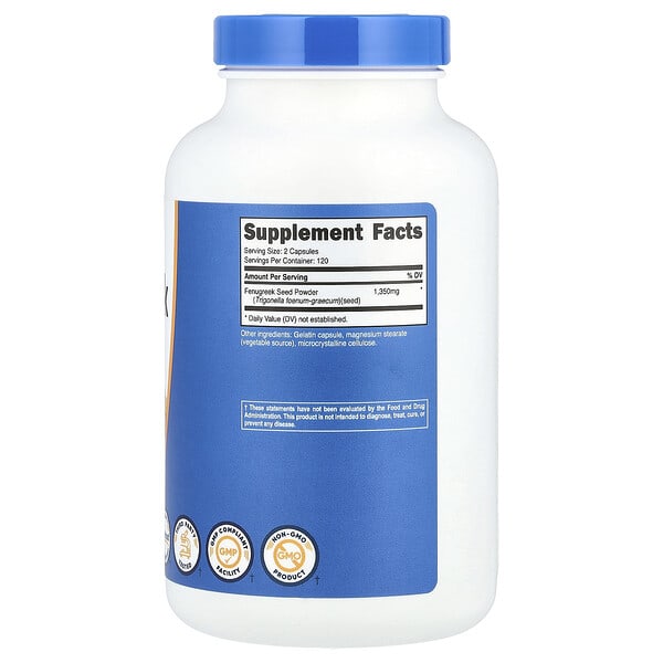Alternative view of Nutricost, Fenugreek, 240 Capsules (675 mg per Capsule)