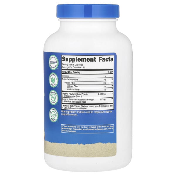 Alternative view of Nutricost, Fiber, 300 Capsules