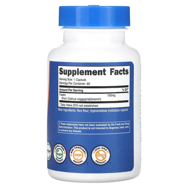 Alternative view of Nutricost, Fisetin, 100 mg , 60 Capsules