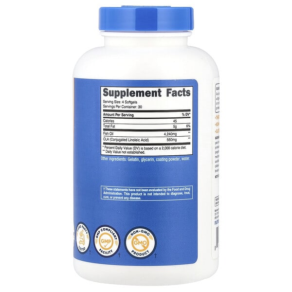 Alternative view of Nutricost, Fish Oil With CLA , 120 Softgels