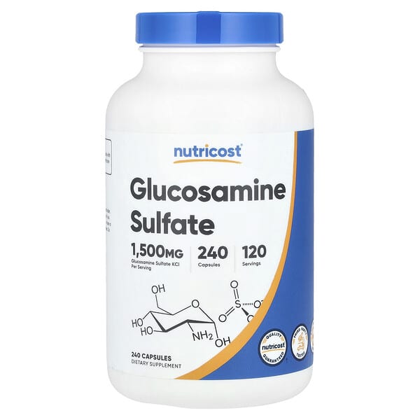 Nutricost, Glucosamine Sulfate, 240 Capsules (750 mg per Capsule)