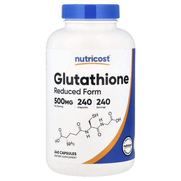 Nutricost, Glutathione, 500 mg, 240 Capsules