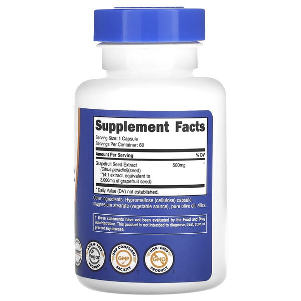 Nutricost, Grapefruit Seed Extract, 2,000 mg, 60 Capsules 2 Nutricost, Grapefruit Seed Extract, 2,000 mg, 60 Capsules - Ảnh 2