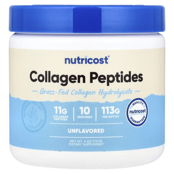 Nutricost, Grass-Fed Collagen Peptides, Unflavored, 4 oz (113 g)