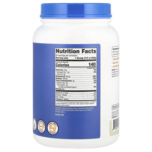Alternative view of Nutricost, Grass-Fed Whey Protein, Vanilla , 2 lb (907 g)