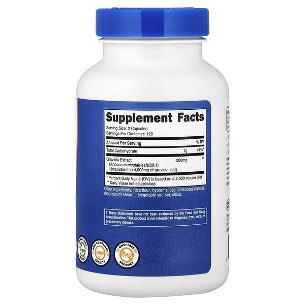 Nutricost, Graviola, 240 Capsules (100 mg per Capsule) 2 Nutricost, Graviola, 240 Capsules (100 mg per Capsule) - Ảnh 2