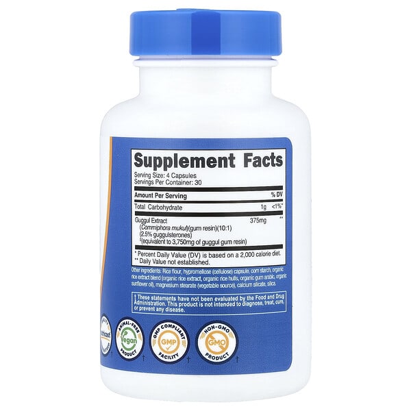 Nutricost, Guggul Extract, 120 Capsules (93.75 mg per Capsule) 2 Nutricost, Guggul Extract, 120 Capsules (93.75 mg per Capsule) - Ảnh 2
