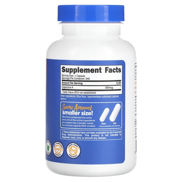 Alternative view of Nutricost, Huperzine-A, 200 mcg , 240 Capsules
