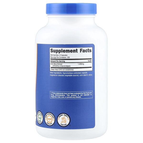 Alternative view of Nutricost, Irish Sea Moss, 240 Capsules (600 mg per Capsule)