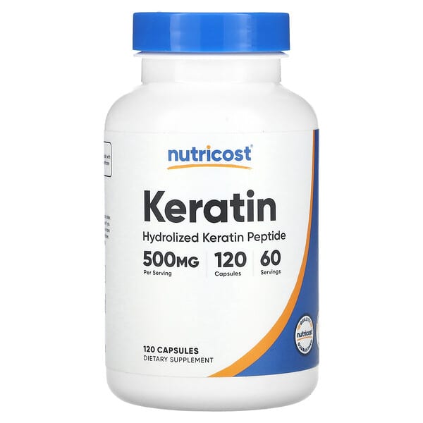 Nutricost, Keratin, 120 Capsules (250 mg per Capsule)