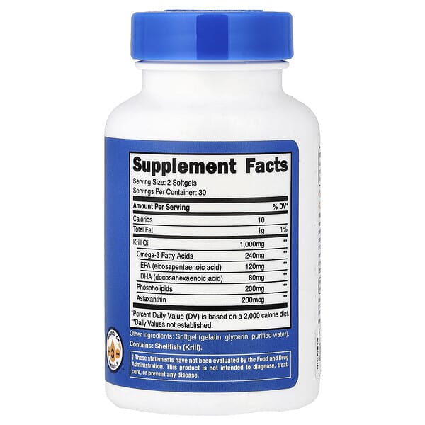 Alternative view of Nutricost, Krill Oil, 60 Softgels (500 mg per Softgel)