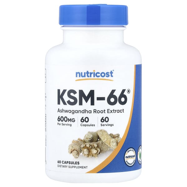 Nutricost, KSM-66®, Ashwagandha Root Extract, 60 Capsules