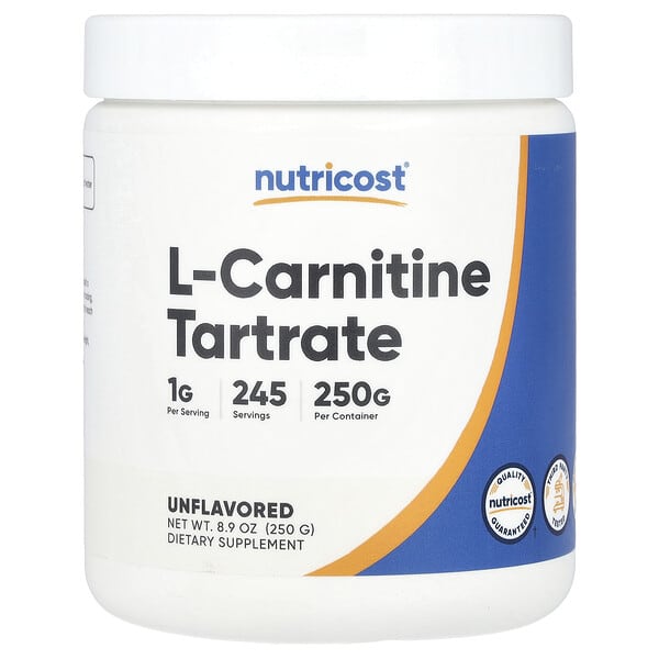 Nutricost, L-Carnitine Tartrate, Unflavored, 8.9 oz (250 g) 2 Nutricost, L-Carnitine Tartrate, Unflavored, 8.9 oz (250 g)