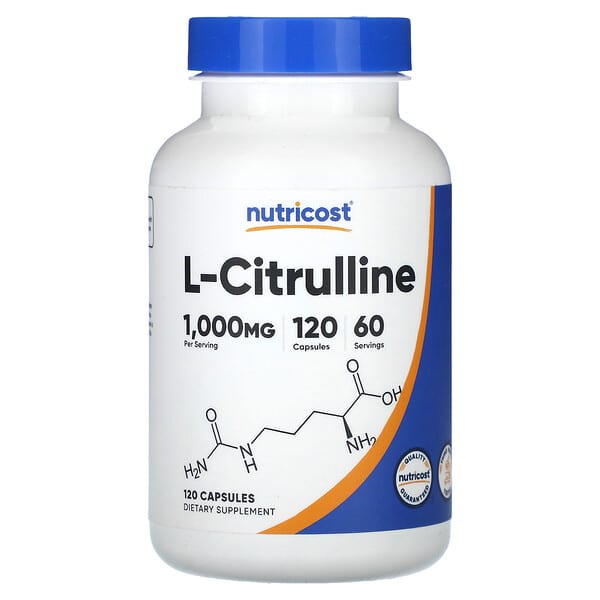 Nutricost, L-Citrulline, 120 Capsules (500 mg per Capsule)