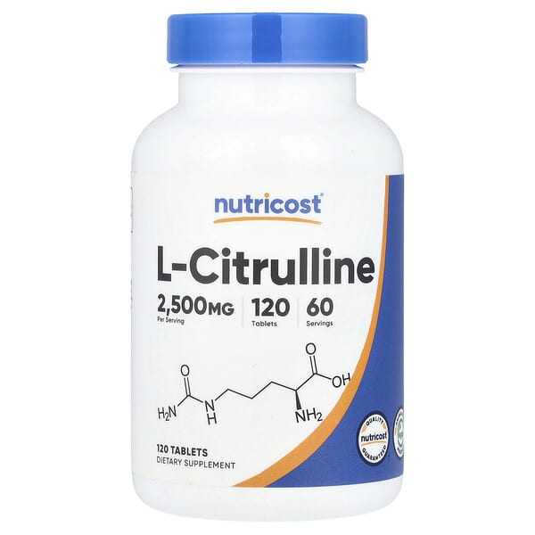 Nutricost, L-Citrulline, 120 Tablets (1,250 mg per Tablet)