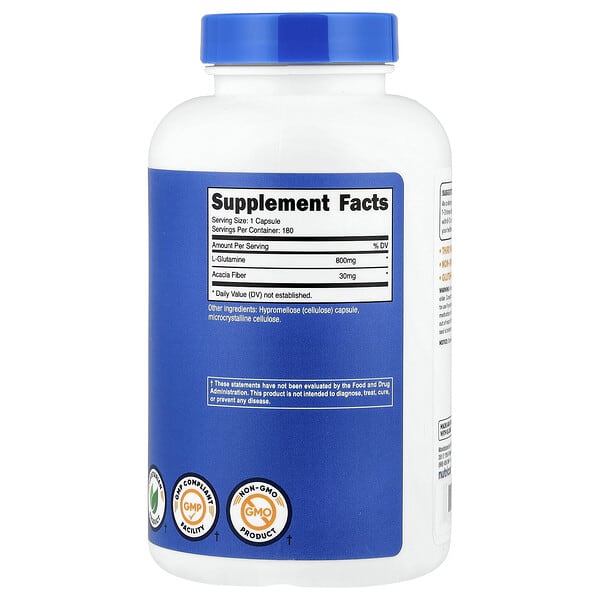 Alternative view of Nutricost, L-Glutamine , 180 Capsules