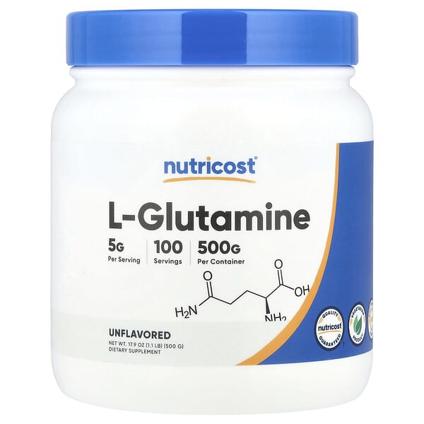 Nutricost, L-Glutamine, Unflavored, 17.9 oz (500 g)