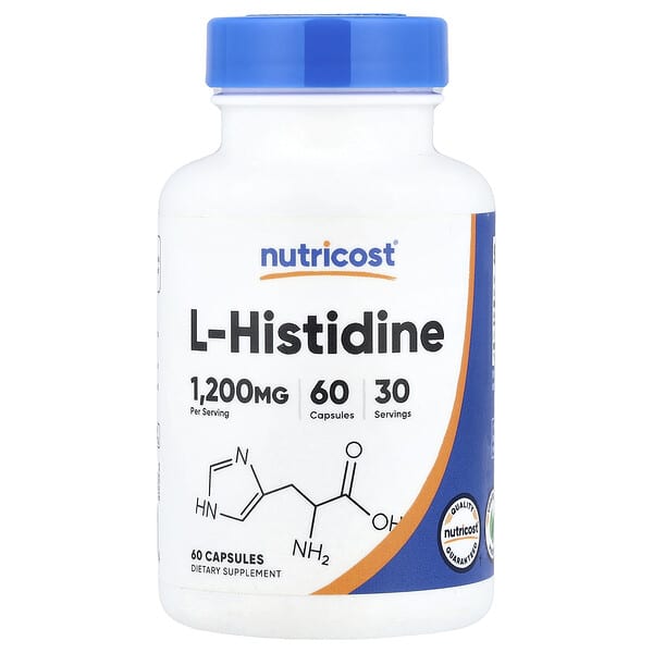 Nutricost, L-Histidine , 60 Capsule (600 mg per Capsule) 4 Nutricost, L-Histidine , 60 Capsule (600 mg per Capsule)