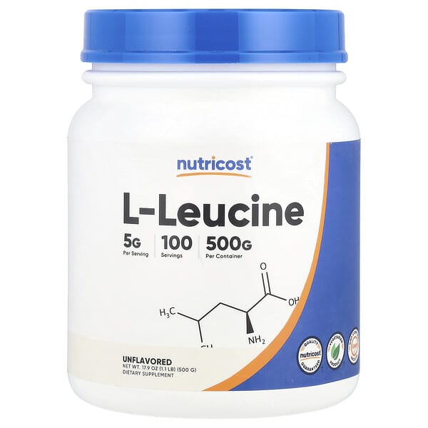 Nutricost, L-Leucine, Unflavored, 17.9 oz (500 g) 4 Nutricost, L-Leucine, Unflavored, 17.9 oz (500 g)