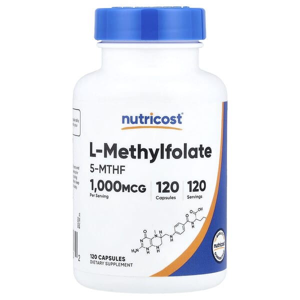 Nutricost, L-Methylfolate, 1,000 mcg, 120 Capsules 2 Nutricost, L-Methylfolate, 1,000 mcg, 120 Capsules
