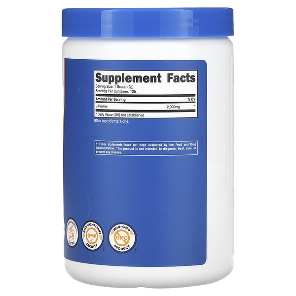 Alternative view of Nutricost, L-Proline, Unflavored, 8.8 oz (250 g)