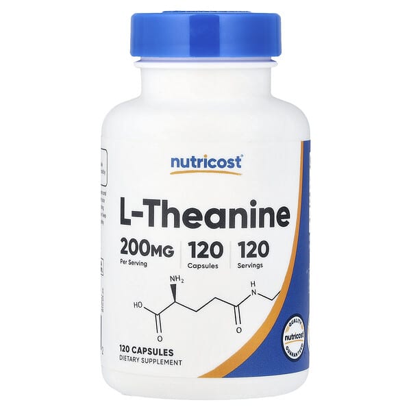 Nutricost, L-Theanine, 200 mg, 120 Capsules