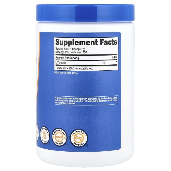 Alternative view of Nutricost, L-Tyrosine, Unflavored, 8.9 oz (250 g)