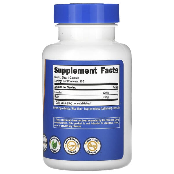 Alternative view of Nutricost, Luteolin With Rutin, 50 mg, 120 Capsules