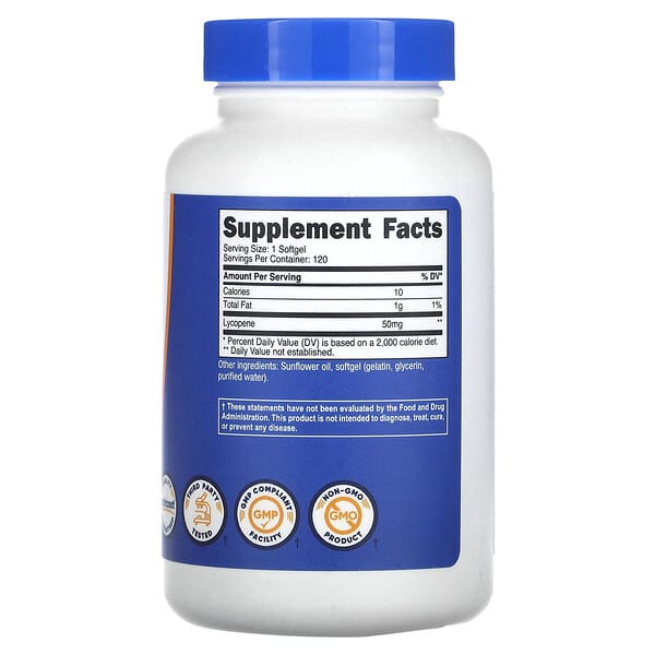 Alternative view of Nutricost, Lycopene, 50 mg, 120 Softgels