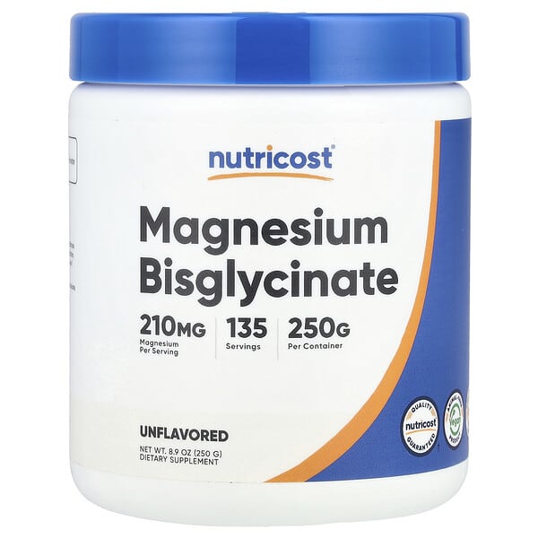 Nutricost, Magnesium Bisglycinate, Unflavored, 8.9 oz (250 g) 3 Nutricost, Magnesium Bisglycinate, Unflavored, 8.9 oz (250 g)