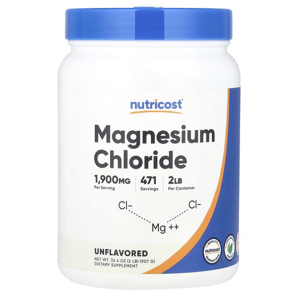 Nutricost, Magnesium Chloride, Unflavored, 32.4 oz (907 g) 1 Nutricost, Magnesium Chloride, Unflavored, 32.4 oz (907 g)