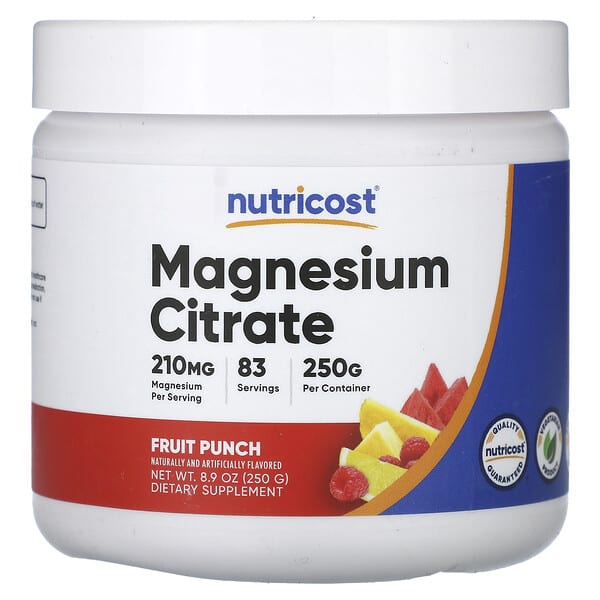 Nutricost, Magnesium Citrate, Fruit Punch, 8.9 oz (250 g) 2 Nutricost, Magnesium Citrate, Fruit Punch, 8.9 oz (250 g)