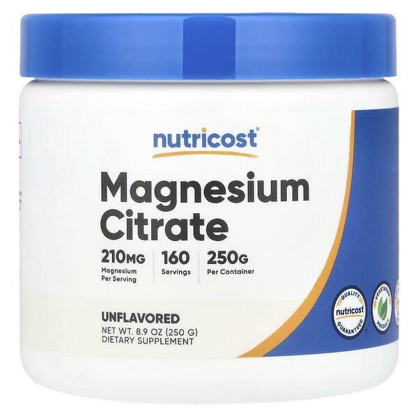 Nutricost, Magnesium Citrate, Unflavored, 8.9 oz (250 g) 3 Nutricost, Magnesium Citrate, Unflavored, 8.9 oz (250 g)