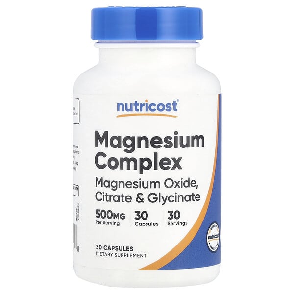 Nutricost, Magnesium Complex, 500 mg, 30 Capsules 4 Nutricost, Magnesium Complex, 500 mg, 30 Capsules